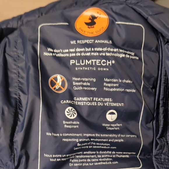 Save The Duck Men's Navy Puffer Jacket - Picture 4 of 6